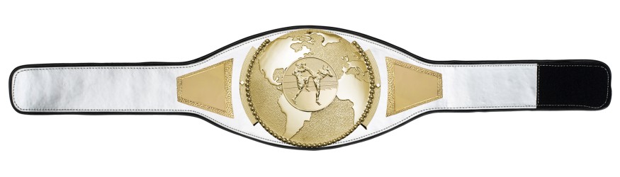 THAI BOXING CHAMPIONSHIP BELT PROGLOBE/G/TBOG - AVAILABLE IN 6+ COLOURS